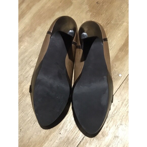 Michael Kors Monogram Heels Brown Slip On Women 7M Logo Pump - Picture 9 of 11